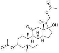 3alpha,17,21-trihydroxy-5beta-pregnane-11,20-dione 3,21-di(acetate) 구조식 이미지