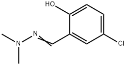 4-Chloro-2-[(dimethylhydrazinylidene)methyl]phenol, 2-(5-Chloro-2-hydroxybenzylidene)-1,1-dimethylhydrazine Structure
