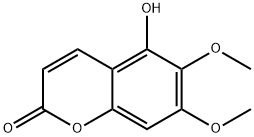 5-Hydroxy-6,7-dimethoxycoumarin 구조식 이미지