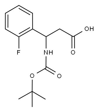 3-N-BOC-3-(2-FLUOROPHENYL)PROPIONIC ACID 구조식 이미지