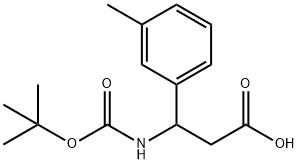 3-[(TERT-BUTOXYCARBONYL)AMINO]-3-(3-METHYLPHENYL)PROPANOIC ACID Structure