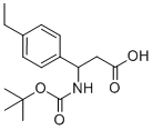 3-TERT-BUTOXYCARBONYLAMINO-3-(4-ETHYL-PHENYL)-PROPIONIC ACID 구조식 이미지