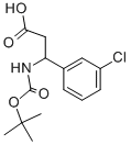 3-TERT-BUTOXYCARBONYLAMINO-3-(3-CHLORO-PHENYL)-PROPIONIC ACID Structure