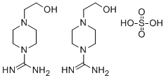 4-(2-HYDROXYETHYL)-PIPERAZINE-1-CARBOXAMIDINE HEMISULFATE Structure