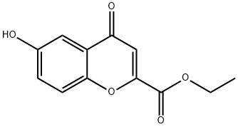 6-히드록시-4-옥소-4H-1-벤조피란-2-카르복실산에틸에스테르 구조식 이미지