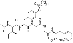 AC-ILE-TYR(PO3H2)-GLY-GLU-PHE-NH2 Structure