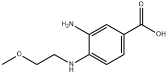 Benzoic acid, 3-amino-4-[(2-methoxyethyl)amino]- (9CI) Structure