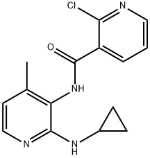 2-Chloro-N-[2-(cyclopropylaMino)-4-Methyl-3-pyridinyl]-3-pyridinecarboxaMide 구조식 이미지