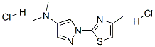 N,N-dimethyl-1-(4-methyl-1,3-thiazol-2-yl)pyrazol-4-amine dihydrochloride Structure