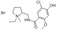 2-((5-Chloro-4-hydroxy-o-anisamido)methyl)-1-ethyl-1-methylpyrrolidini um bromide Structure