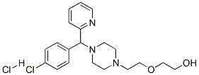 2-[2-[4-(p-chloro-alpha-2-pyridylbenzyl)piperazin-1-yl]ethoxy]ethanol hydrochloride 구조식 이미지
