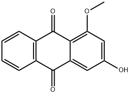 1-메톡시-3-하이드록시-9,10-안트라센디온 구조식 이미지