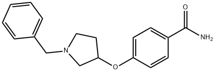 4-(1-BENZYLPYRROLIDIN-3-YLOXY)BENZAMIDE Structure