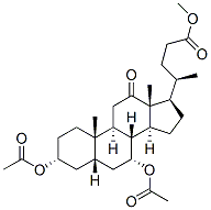 methyl 3-alpha,7-alpha-diacetoxy-12-oxo-5-beta-cholan-24-oate Structure