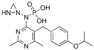 N-diaziridin-1-ylphosphoryl-2,6-dimethyl-5-[(4-propan-2-yloxyphenyl)me thyl]pyrimidin-4-amine Structure