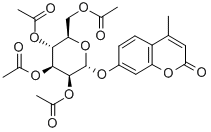 4-Methylumbelliferyl2,3,4,6-tetra-O-acetyl-a-D-mannopyranoside 구조식 이미지