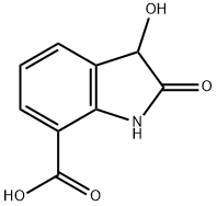 3-HYDROXY-2-OXO-7-인돌린카복실산 구조식 이미지