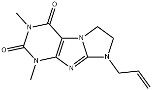 8-Allyl-7,8-dihydro-1,3-dimethyl-1H-imidazo[2,1-f]purine-2,4(3H,6H)-dione 구조식 이미지