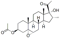5alpha,6alpha-epoxy-3beta,17-dihydroxy-16alpha-methylpregnan-20-one 3-acetate 구조식 이미지