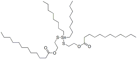 (디옥틸스탄닐렌)비스(티오-2,1-에틸렌)디라우레이트 구조식 이미지
