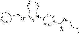 p-(3-벤질옥시-1H-인다졸-1-일)벤조산부틸에스테르 구조식 이미지