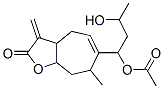 6-(1-Acetoxy-3-hydroxybutyl)-3,3a,4,7,8,8a-hexahydro-7-methyl-3-methylene-2H-cyclohepta[b]furan-2-one 구조식 이미지
