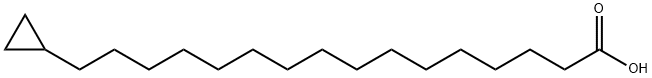 16-사이클로프로필헥사데칸산 구조식 이미지