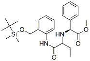 Benzeneacetic acid, alpha-[[1-[[[2-[[[(1,1-dimethylethyl)dimethylsilyl]oxy]methyl]phenyl]amino]carbonyl]propyl]amino]-, methyl ester, (alphaS)- (9CI) Structure