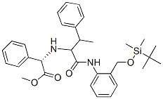 Benzeneacetic acid, alpha-[[1-[[[2-[[[(1,1-dimethylethyl)dimethylsilyl]oxy]methyl]phenyl]amino]carbonyl]-2-phenylpropyl]amino]-, methyl ester, (alphaS)- (9CI) Structure