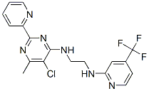 1,2-ETHANEDIAMINE, N-[5-CHLORO-6-METHYL-2-(2-PYRIDINYL)-4-PYRIMIDINYL]-N'-[4-(TRIFLUOROMETHYL)-2-PYRIDINYL]- Structure