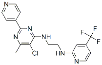 1,2-ETHANEDIAMINE, N-[5-CHLORO-6-METHYL-2-(4-PYRIDINYL)-4-PYRIMIDINYL]-N'-[4-(TRIFLUOROMETHYL)-2-PYRIDINYL]- 구조식 이미지