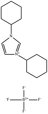 1,3-DICYCLOHEXYL-IMIDAZOLIUM TETRAFLUOROBORATE 구조식 이미지