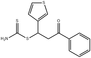 3-OXO-3-PHENYL-1-(3-THIENYL)PROPYL AMINOMETHANEDITHIOATE Structure