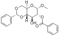 메틸2-O-벤조일-4,6-디-O-벤질리덴-αD-글루코피라노시드 구조식 이미지