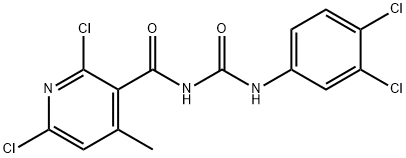 N-[(2,6-DICHLORO-4-METHYL-3-PYRIDYL)CARBONYL]-N'-(3,4-DICHLOROPHENYL)우레아 구조식 이미지