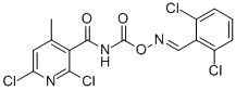 (2,6-디클로로-4-메틸피리딘-3-일)([(([(2,6-디클로로페닐)메틸렌]아미노)옥시)카르보닐]아미노)메타논 구조식 이미지