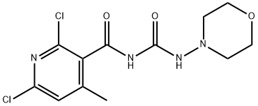 N-[(2,6-디클로로-4-메틸-3-피리딜)카르보닐]-N'-모르포리노우레아 구조식 이미지