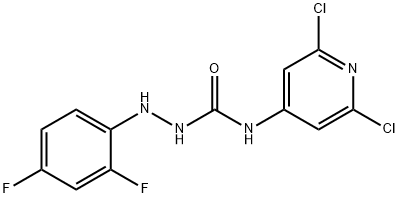 N1-(2,6-DICHLORO-4-PYRIDYL)-2-(2,4-DIFLUOROPHENYL)HYDRAZINE-1-CARBOXAMIDE 구조식 이미지