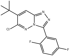 7-tert-Butyl-6-chloro-3-(2,5-difluorophenyl)-1,2,4-triazolo[4,3-β]pyridazine Structure