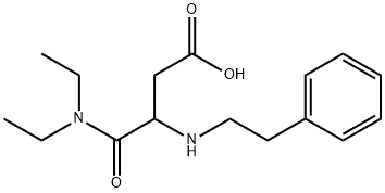 Succinamic acid, N,N-diethyl-3-(phenethylamino)-, DL- Structure