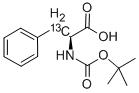 N-(TERT-BUTOXYCARBONYL)-L-PHENYLALANINE-BETA-13C Structure