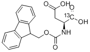 L-아스파르트산-1-13C,N-Fmoc유도체,N-(9-플루오레닐메톡시카르보닐)-L-아스파르트산-1-13C 구조식 이미지