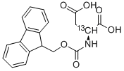 N-(9-Fluorenylmethoxycarbonyl)-L-aspartic-2-13C  acid,  L-Aspartic-2-13C  acid,  N-Fmoc  dervative Structure