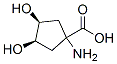 Cyclopentanecarboxylic acid, 1-amino-3,4-dihydroxy-, (3R,4S)- (9CI) Structure
