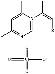 2,4,9-trimethyl-7-thia-5-aza-1-azoniabicyclo[4.3.0]nona-1,3,5,8-tetraene perchlorate 구조식 이미지