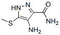피라졸-3-카르복사미드,4-아미노-5-메틸티오-(8CI) 구조식 이미지