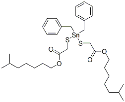 DIBENZYLSTANNOUSSSBISISOOCTYLMERCAPTOACETATE 구조식 이미지