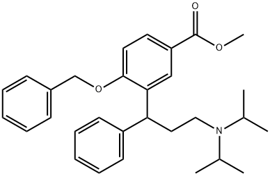 메틸4-(벤질옥시)-3-(3-(디이소프로필라미노)-1-페닐프로필)벤조에이트 구조식 이미지