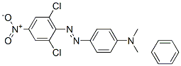 N-[4-[(2,6-Dichloro-4-nitrophenyl)azo]phenyl]-N-methyl-benzene        methaneamine Structure