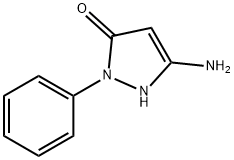 3-amino-1-phenyl-4,5-dihydropyrazolin-5-one  Structure